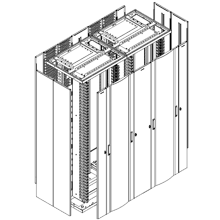 Tủ Rack 42U Vietrack HDX Cabling Rack VRX42-2110 (dòng tủ đôi)