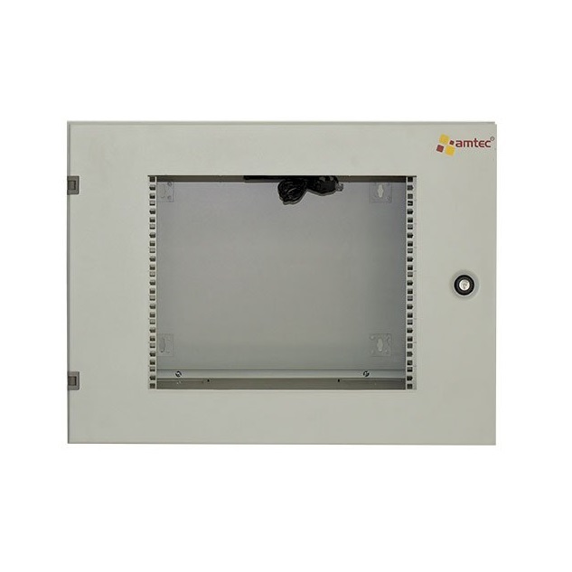 Tủ rack treo tường 9U C-CLASS Amtec AMW09 cửa mica trắng