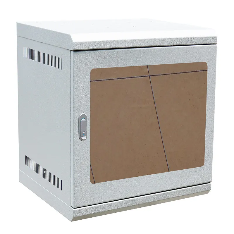 Tủ Rack TMC 12U Treo Tường D500 Cửa Mica, Màu Ghi TM125WGM-B