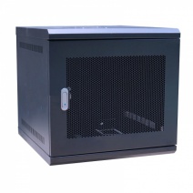 Tủ Mạng 10U Treo Tường D600, Cửa Lưới, Màu Đen TM106WBN-B