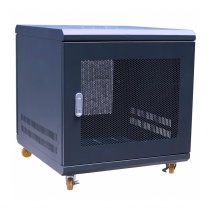 Tủ Rack TMC 10U Sâu D600 Màu Đen Cửa Lưới có bánh xe TM106BN-B