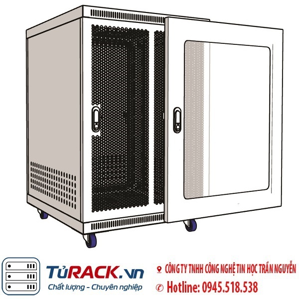 Tủ rack chuẩn 19 inch 15U UNR-15UD600 mẫu mới - 3