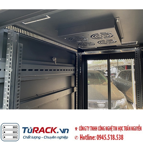 Tủ rack 32U UNR 32UD1000-2CL mẫu mới 2 cửa lưới - 5