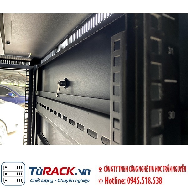 Tủ rack 32U UNR 32UD1000-2CL mẫu mới 2 cửa lưới - 6