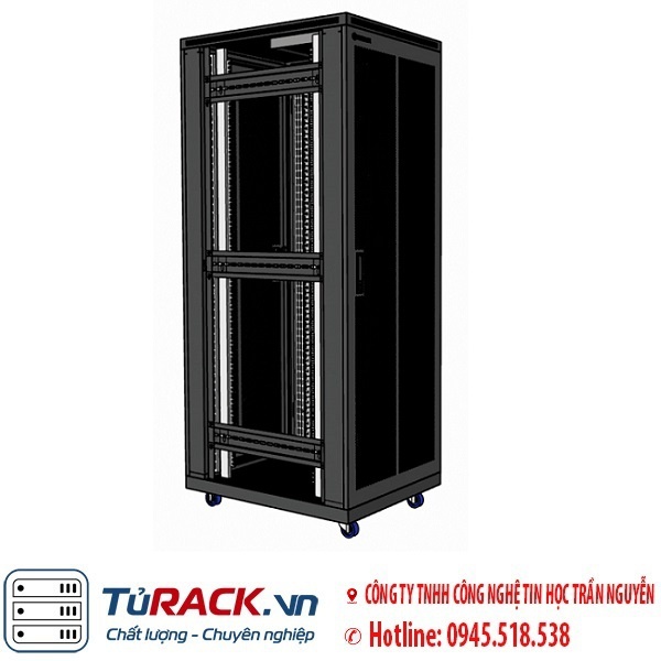 Tủ rack 36U UNR 36UD800-2CL 2 cửa lưới mẫu mới - 3