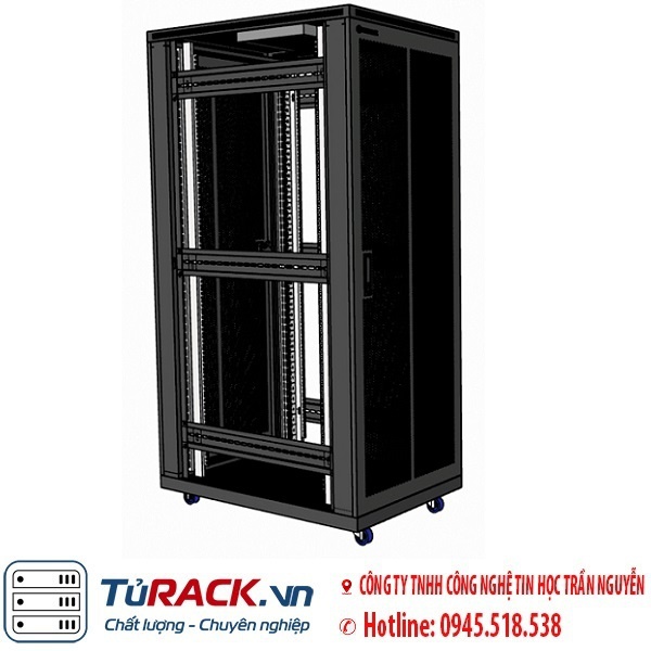 Tủ rack 36U UNR 36UD1000-2CL 2 cửa lưới mẫu mới - 3