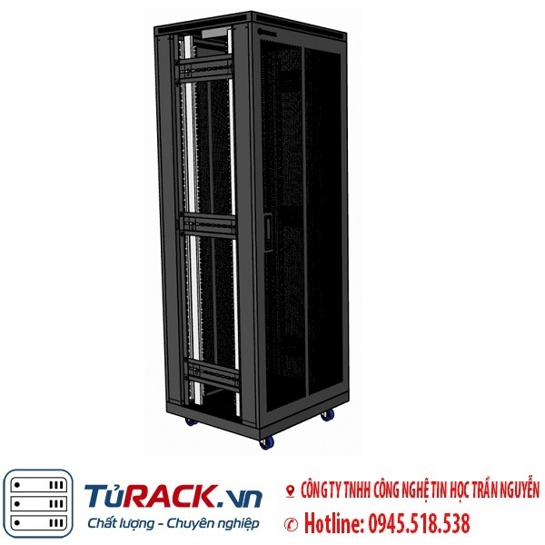Tủ rack 42U UNR 42UD600-2CL 2 cửa lưới hàng cao cấp - 3