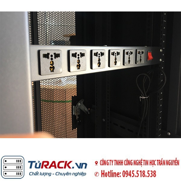 Tủ rack 42U UNR 42UD800-2CL 2 cửa lưới hàng cao cấp - 4