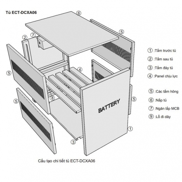 Tủ đựng ắc quy ECT-DCXA06 - 2